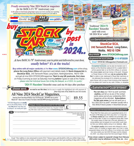 All Nine 2024 STOCKCARmagazines by Post to any UK postcode