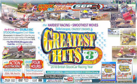 Copy of SCMvideo GREATEST HITS 3 of the 2018 British StockCar Racing Season, on Double BLURAY discs