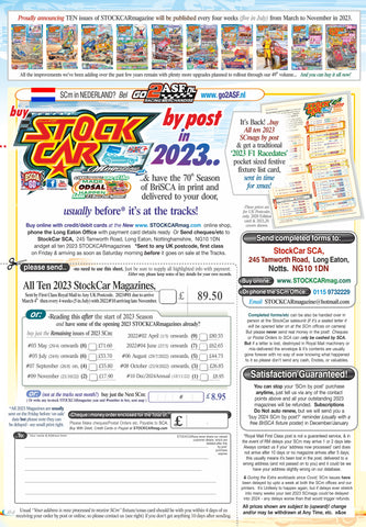 ALL TEN 2023 STOCKCARmagazines by Post, to any UK postcode